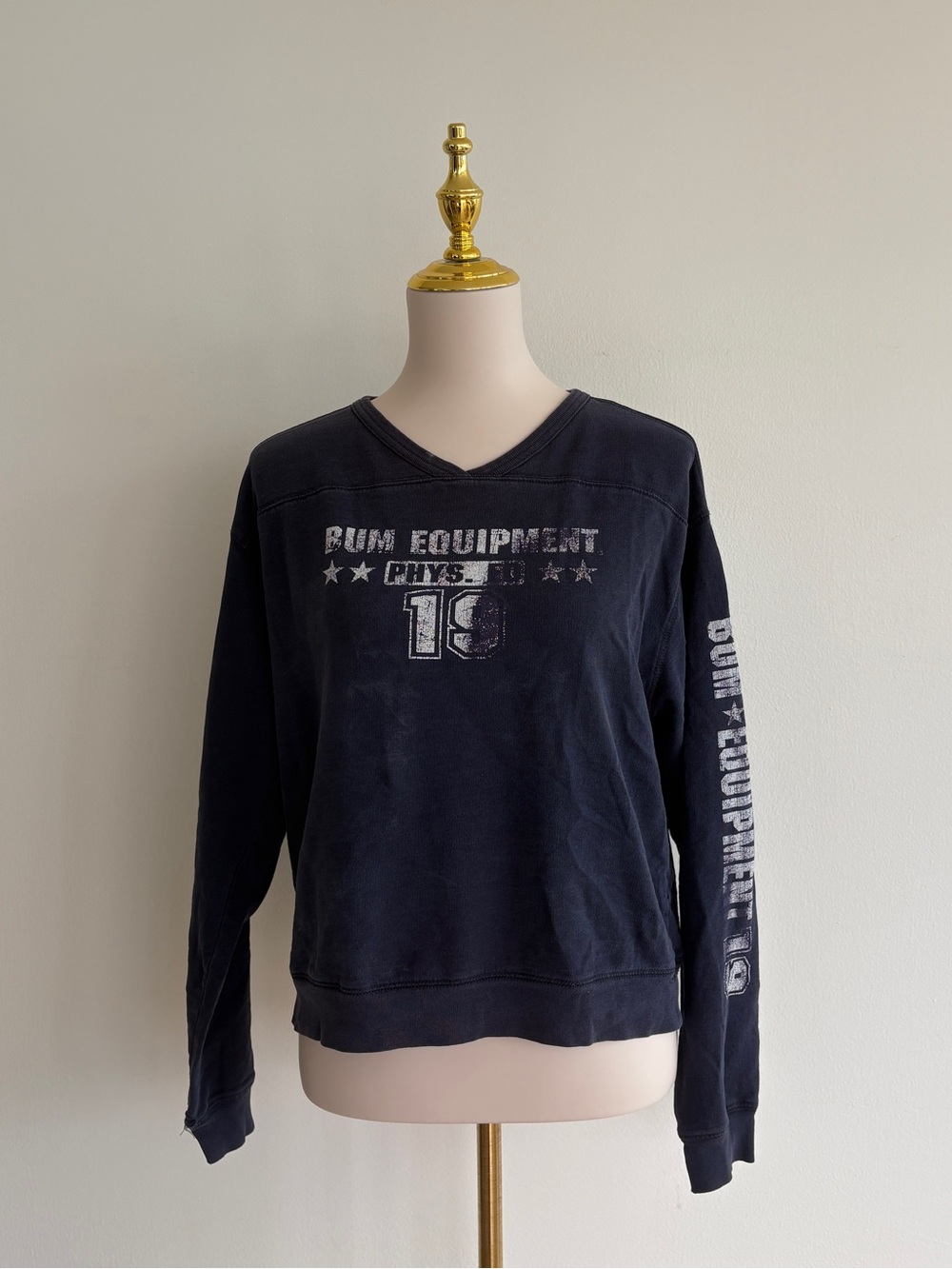 Vintage B.U.M. Equipment V-Neck Graphic Sweatshirt